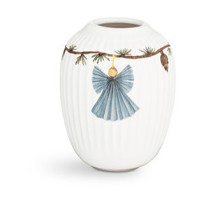 Hammershøi Christmas Vase H10.5 cm weiss mit dekoration Kähler