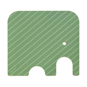 Schneide- u. Servierbrett Elephant S 20,5x18,5x1cm birke/grün Muurla