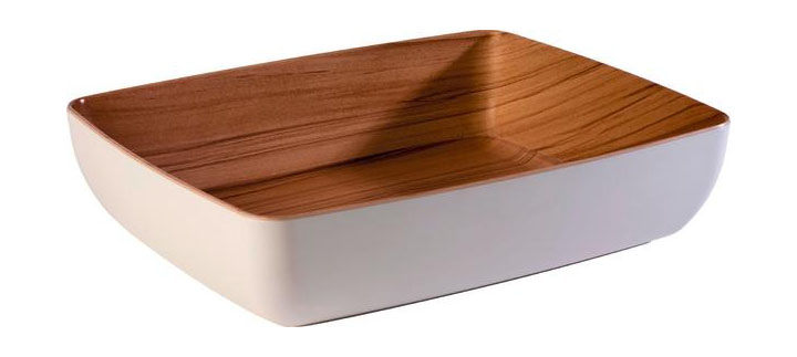 Schale GN 1/2 32,5x26,5x7,5cm 4 ltr. Maja Holzoptik/weiss | Schafferer ...