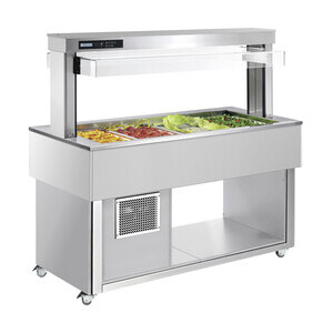Büfett-Insel gekühlte Wanne  1169 mm GN 3/1 Cookmax silver