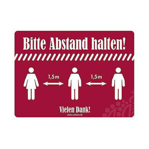 Schild Abstand halten selbstklebend 18 cm Contacto