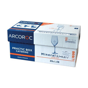 Wein 35cl 0,1l+0,2l /-/ Practic Box P18 Mineral Arcoroc