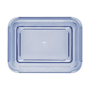 Deckel transparent blau hoch 138x104 Kunststoff-Deckel Bauscher