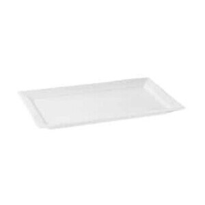 Platte flach rechteckig"Convex" 52,5 x 21cm Porzellan weiss 