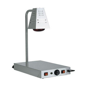 Warmhaltestation mit Infrarotlampe
 33 x 58 x 68 cm m. beheizter Platte Cookmax black