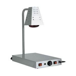 Warmhaltestation mit Infrarotlampe
 33 x 58 x 68 cm m. beheizter Platte Cookmax black