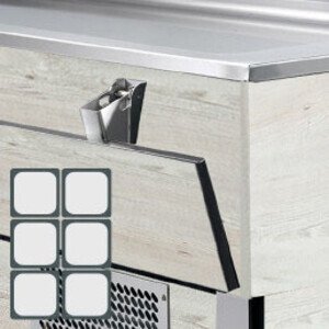 Tablettrutsche Hemlock für Büfetts GN 6/1 Cookmax silver