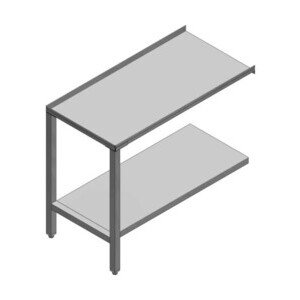 Ablauftisch mit Ablagebord, 70cm 
70,0 x 54,0 x 86,0 Cookmax black