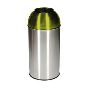 Recyclingbehälter mit Einwurfloch 40 l gelb Cookmax black