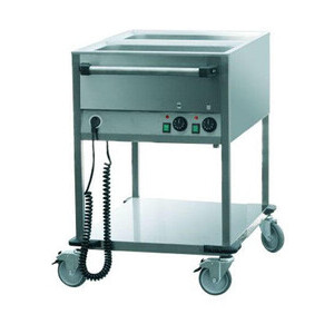 Bain-Marie Wagen für 2 GN 1/1, h=200mm Cookmax black