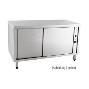 Wärmeschrank 1400 x 600 x 850 mm ohne Aufkantung m. Türen Cookmax orange