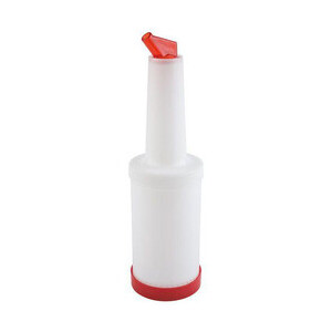Dosier-/ Vorratsflasche rot 9 cm H:33 cm 1 Liter Assheuer & Pott