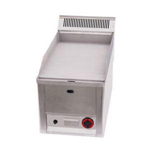 Gas-Grillplatte glatt verchromt 
330x600x290mm  4kW Cookmax black