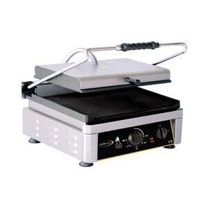 Elektro-Kontaktgrill oben + unten gerillt Grillfläche 45x27cm 230V / 3 kW Cookmax black