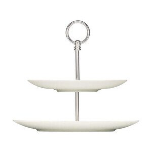 Etagere Teller flach coup 2-fach Purity weiss Bauscher