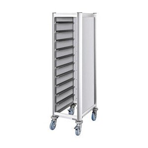 Tablettwagen 1/1 GN  165x44,5x60,5cm Aluoptik 