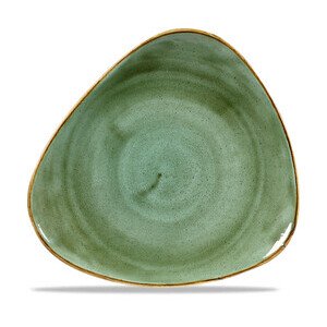 Teller dreieck. 31cm Stonecast Samphire Green Churchill