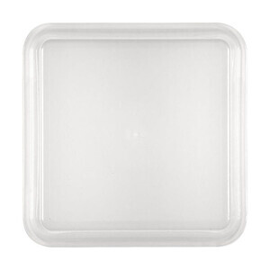 Deckel milchig-transparent hoch 200x200 Kunststoff-Deckel Bauscher