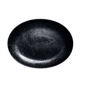 Platte oval 32x23cm Fusion Karbon schwarz RAK