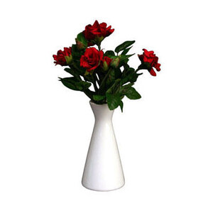 Vase "X  18 cm weiss Porzellan  Stck. 