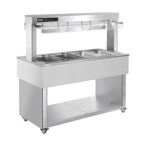 Büfett-Insel Bain-Marie Wanne Cookmax silver