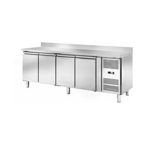 Kühltisch 553 l GN 1/1 mit 100mm Aufkantung
 4 Türen Cookmax orange