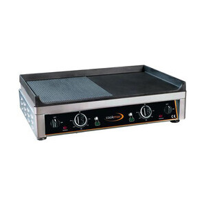 Elektro-Grillplatte œ glatt+ œ gerillt 
72,0 x 52,0 x 21,0 230 V / 2,5+2,5 kW Cookmax orange