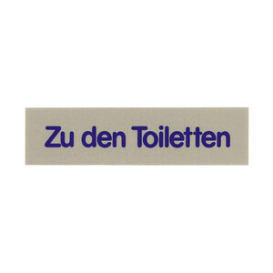 Wortschild ZU DEN TOILETTEN Contacto