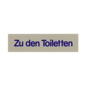 Wortschild ZU DEN TOILETTEN Contacto