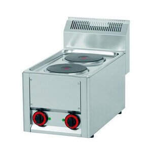 Elektroherd 2 Platten 330x600x290mm   
400V / 4kW Cookmax black