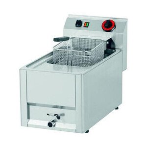 Elektro-Fritteuse 
1 Becken mit 8l / 400V / 6kW Cookmax black