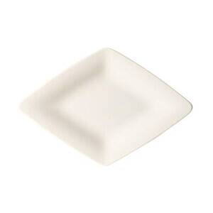 Teller flach Raute 16,6x11,2cm Raffinesse creme                - MU - Bauscher