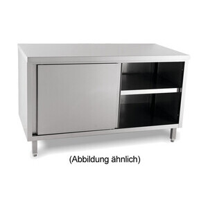 Durchreicheschrank 1000 x 600 x 850 mm ohne Aufkantung m. Türen Cookmax black