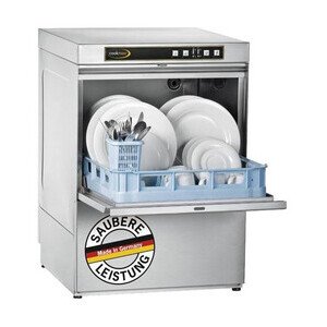 Geschirrspüler 400V/230V  m. Ablaufpumpe und Spülmitteldosierer Cookmax black