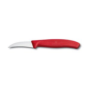 Tourniermesser 6 cm gebogen rot              neue Ausführung Victorinox