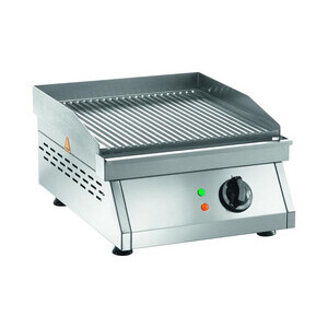 Elektro-Grillplatte gerillt 230 V / 3,00 kW Cookmax orange
