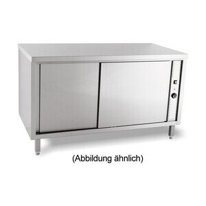 Wärmeschrank 1600 x 600 x 850 mm ohne Aufkantung m. Schiebetüren Cookmax black