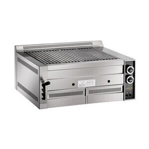 Gas-Lavasteingrill, 6 Brenner 
81 x 70 x 33 cm  17 kW Cookmax black