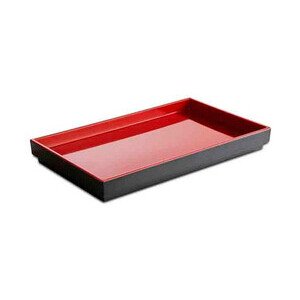 GN 1/4 Tablett 26,5x16,2cm H. 3cm schwarz/rot Asia Plus Assheuer & Pott