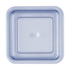 Deckel transparent-blau hoch 110x110 Kunststoff-Deckel Bauscher