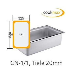 Behälter GN 1/1-20 Edelstahl Cookmax black