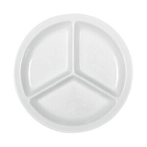 Platte rund 25cm 3tlg.          5225/25 Porzellan weiss Bauscher