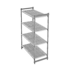 Kunststoff-Regal 4 geschlitzte Auflagen 
122,0 x 54,0 x 183,0 Cookmax black