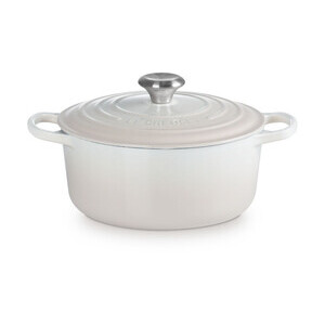 Bräter m. D. rund 24 cm Guss Signature Meringue Le Creuset
