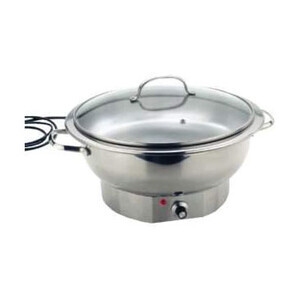 Chafing Dish rund m. Glasdeckel, 18/10 