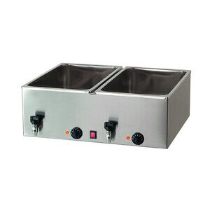 Elektro-Bainmarie 2x GN1/1,
 H 15cm, mit 230V / 2,0kW Cookmax black