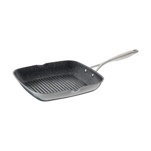 Grillpfanne 28x28cm Gourmet Aluguss antihaft Höhe 4cm 