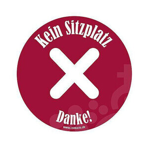 Schild Kein Sitzplatz 25 St. selbstklebend 10 cm Contacto