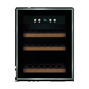 Weintemperierer, eine Zone, 12 Flaschen 
230V / 0,14kW Cookmax black