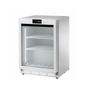 Tiefkühlschrank weiß 140 l Glastür Cookmax orange